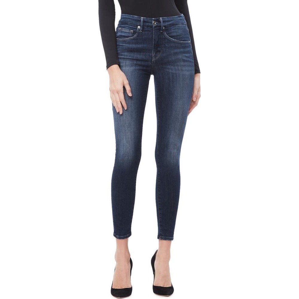 Good American Good Legs Crop High Rise Skinny Jeans Dark Wash Size 00/24